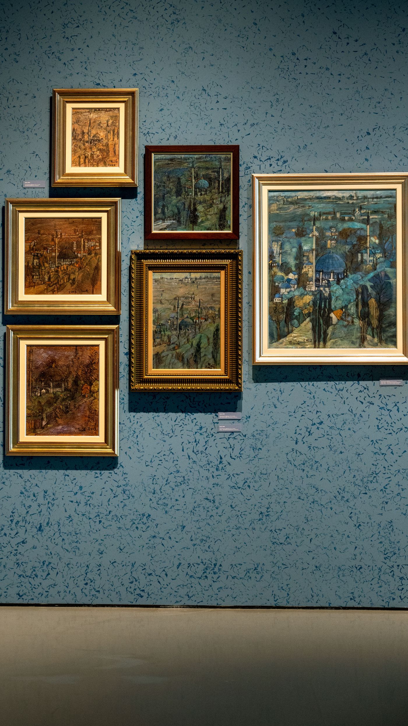 Framed artwork in a gallery setting